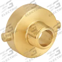 APPROVED VENDOR Fire Hose Adapter: 3/4 in_1 1/2 in Compatible Pipe Size, NPT x NST, Brass, Pin Lug (MPN 6AKE4). Key specifications — attr660750: NPT x NST; attr660755: 3/4 in x 1-1/2 in.