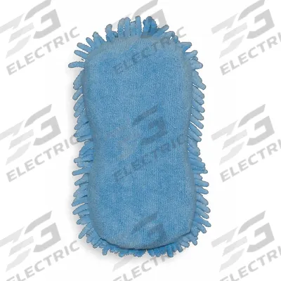 TOUGH GUY Microfiber Sponge: Sponge, Microfiber, 4 1/2 in Outside Dia, Blue - Vehicle Wash & Drying Pads & Chamois