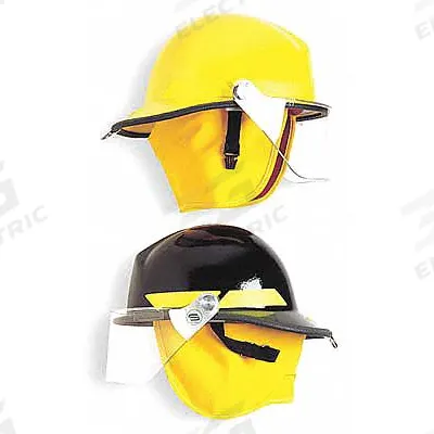 BULLARD Fire Helmet: White, Modern Rear Brim, Chin Strap