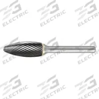 WIDIA Carbide Bur: Flame, SH-05, Single Cut, 1/2" x 1 1/4" Head, 1/4" Shank (MPN M40449). Key specifications — attr985103: SH-05; attr952440: WIDIA METAL REMOVAL.