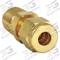 PARKER Compression Fitting Adapter: 1/4 in OD x 1/4 in Pipe Size, Compression x MNPT, Brass (MPN 4-4 FH4BZ-B). Key specifications — attr1196838: CPI™; attr1196811: PARKER; attr1196829: CPI(TM).