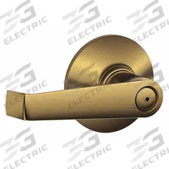 SCHLAGE RESIDENTIAL Door Lockset: Privacy Lever Locksets, Chrome, ADA Compliant (MPN F40 ELA 609X625). Key specifications — Ligature Resistance: Not Ligature-Resistant; Brand: SCHLAGE RESIDENTIAL; Lockset Function ANSI Code: F76; Visual Indicator Message: No Message; Lockset Style: Elan; ADA Compliant: Yes; Finish: Bright Chromium-Plated : Brass.