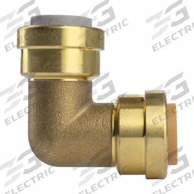 APPROVED VENDOR Transition 90-Degree Elbow: 1/2 in OD x 1/2 in OD Size - Standard Brass Push-to-Connect Tube Fittings