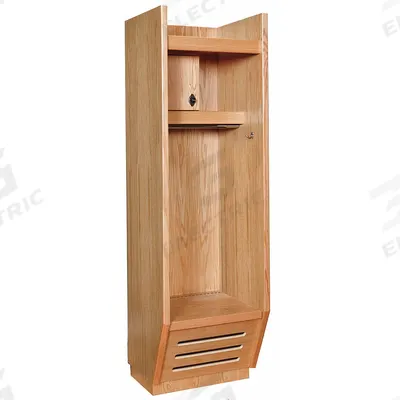 HALLOWELL Gear Locker: 24 in x 24 in x 84 in, Wood, Includes Footlocker, 1 Shelves - Open-Front Solid Wood Gear Lockers