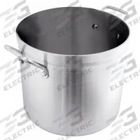 CRESTWARE Stock Pot: 12 qt Capacity, Aluminum, 4 mm Gauge, NSF Certified, 11 1/8 in Dia (MPN POT12). Key specifications — NSF Certified: Yes; Body Material: Aluminum; Brand: CRESTWARE; Lid Included: No.