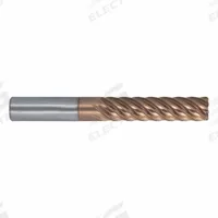 CLEVELAND Corner Radius End Mill: Carbide, T-Max Coated, 7 Flute, 3/8" Mill Dia, 1-1/8" LOC, 3" OAL (MPN C86278)
