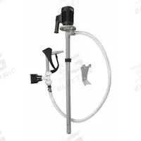 DAYTON Electric Drum Pump: Pump with Hose & Nozzle, 1 1/10 hp HP, 220 V AC, 13 gpm, Polypropylene (MPN 1DLR4). Key specifications — Brand: DAYTON; Suction Tube Material: PP.