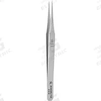 EXCELTA Tweezers: Stainless Steel, Point, Straight Tip, 0.002 in Tip Thick (MPN M-5-S). Key specifications — attr1002355: Stainless Steel; attr1002345: EXCELTA; attr1002348: Stainless Steel.