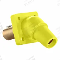Single Pole Receptacle: Yellow, Angled Taper Nose Mating, Double Set Screw Termination, 400 A (MPN 16R28-UY). Key specifications — Series: 16; Receptacle Gender: Female; Brand: LEVITON.