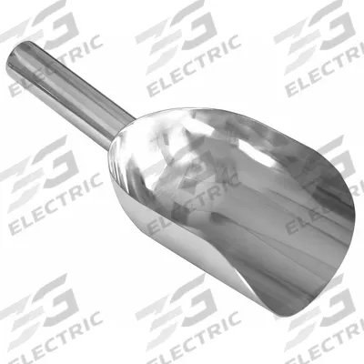 SANI-LAV Pharma Scoop: 8 oz Capacity, Silver, 11 in Overall Lg, 4 in Overall Wd - Stainless Steel Hygienic Hand Scoops