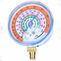 IMPERIAL Low Side Gauge: Low Side Gauge, 14.7 psi to 500 psi, Non-Liquid Filled, 2 1/2 in Dia, Blue (MPN 422-CB). Key specifications — Brand: IMPERIAL; Accuracy: ± 3-2-3%; Color: Blue; For Refrigerant Type: R-410A.