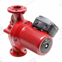 Circulating Pump: 2 hp HP, 208-230V AC, Cast Iron, 3, 53 ft Max. Head, 14 in Face to Face, Inline (MPN 96402860). Key specifications — Nameplate Voltage: 208-230V AC; Connection Type: Flange; Brand: GRUNDFOS; Includes Volute: Volute Included; Efficiency: Standard Efficiency; System Type: Potable Water.