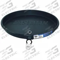 APPROVED VENDOR Water Heater Pan: Plastic, 28 in OD, 26 in ID, 2.5 in Overall Dp (MPN 60083). Key specifications — For Heater Power Type: Electric; Includes: PVC Fitting; Brand: APPROVED VENDOR; Manufacturer Part Number: 60083.
