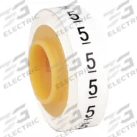 3M Wire Marker Tape Refill: 5, Black on White, 576 Labels, Polyester Film, -40°F to 250°F (MPN SDR-5). Key specifications — Legend: 5; Label Material: Polyester Film; Brand: 3M; Color: Black on White.