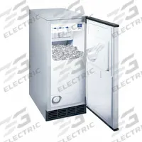 MANITOWOC Ice Machine: Gourmet, 53 lb Ice per Day, Air Cooled, 33 1/2 in Ht, 14 3/4 in Wd, Silver (MPN UCP0050A-161). Key specifications — attr1277432: 115V; attr1280375: No; attr1277431: Levelers.