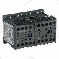 SCHNEIDER Miniature IEC Magnetic Contactor: Reversing, 3 Poles, 3NO Contacts, 9 A, 24V AC Coil (MPN LC2K0901B7). Key specifications — Brand: SCHNEIDER; Integrated Surge Suppression: No.