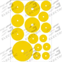 ACCUFORMNMC Gauge Marking Labels: Yellow, Polyester, 15 PK (MPN GML106YL). Key specifications — Label Color: Yellow; Label Material: Polyester.