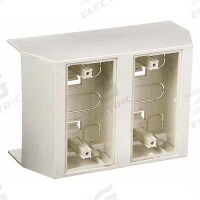 HUBBELL WIRING DEVICE-KELLEMS Full Capacity Box: BaseTrak PB3, 4 1/2 in Wd, 1 5/8 in Ht - Outlet Boxes for Multichannel Raceways