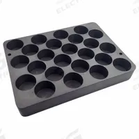 Vial Block: 2 in Overall Ht, 7 1/8 in Overall Lg, 5 3/8 in Overall Wd, (24) Positions for EPA Vials (MPN 109A YH-4828). Key specifications — Compatible with Product Type: Evaporator; Features: (24) Positions for EPA Vials; Brand: GLAS-COL.