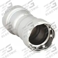 VIEGA MEGAPRESS Crimp Coupling Fitting: 1/2 in Pipe x 1/2 in Pipe Size, Press-fit x Press-fit, Steel (MPN 25000). Key specifications — Brand: VIEGA MEGAPRESS.