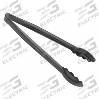CAMBRO Serving Tongs: 12 in Overall Lg, Black, NSF Certified, Black, Plastic, Dishwasher Safe (MPN CA12TGS110). Key specifications — Dishwasher Safe: Yes; Brand: CAMBRO; NSF Certified: Yes; Blade Material: Plastic.