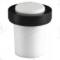 Stopper: PTFE, 24/40 Stopper Size, 1.25 in Overall Ht, Black, 0 Holes, 1 Stoppers Included (MPN CG-3002-L-24). Key specifications — Brand: CHEMGLASS; Color: Black; Stopper Size: 24/40; Material: PTFE.
