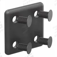 End Cap: 25 Series, Metric, 50 mm x 3 mm x 50 mm, Black, ABS, Dust Cover, Matte, Quad, 2 PK (MPN 25-2028-2). Key specifications — Finish: Matte; Product Type: End Cap; Material: ABS; Includes Fasteners: Yes; Manufacturer Part Number: 25-2028-2; Cover Type: Dust Cover; Brand: 80/20; System of Measurement: Metric.