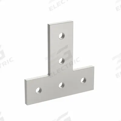 80/20 T Flat Plate: T Flat Plate, 10 Series, 3/16 in x 3 in x 3 in, For 17/64 in Slot Wd - Plate Connectors