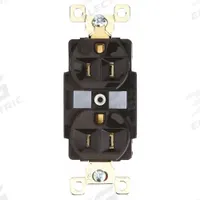 BRYANT Receptacle: Duplex, 5-15, Brown, 125V AC, 15 A, 2 Pole / 3 Wire (MPN BRY5262)