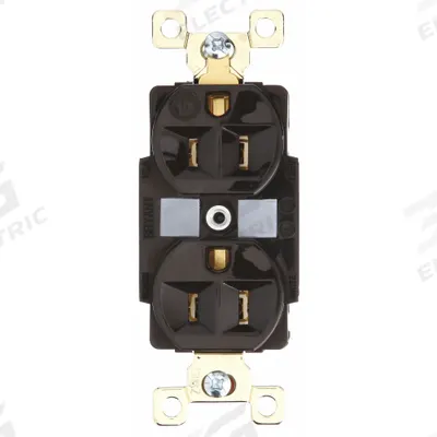 BRYANT Receptacle: Duplex, 5-15, Brown, 125V AC, 15 A, 2 Pole / 3 Wire (MPN BRY5262) - General Purpose Receptacles