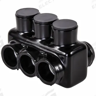 POLARIS Multitap Connector: 3 Port, Double-Sided Entry, 6 AWG – 600 kcmil Wire Size - Dry-Location Double-Sided Entry Multitap Connectors