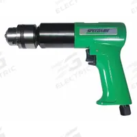 SPEEDAIRE Air-Powered Drill: 1/2 in Chuck, Heavy Duty, 450 RPM, 0.7 hp, Keyed, Reversible (MPN 45YY16). Key specifications — attr1320790: SPEEDAIRE.