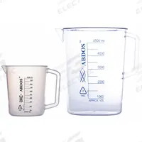 APPROVED VENDOR Beaker: Tall Form with Handle, Printed Graduation, Polymethylpentene, Clear (MPN P50908). Key specifications — attr1370319: Clear; attr1370337: Printed; attr1370306: Colorless; attr1370307: APPROVED VENDOR; attr1370311: Beaker; attr1370320: Yes.