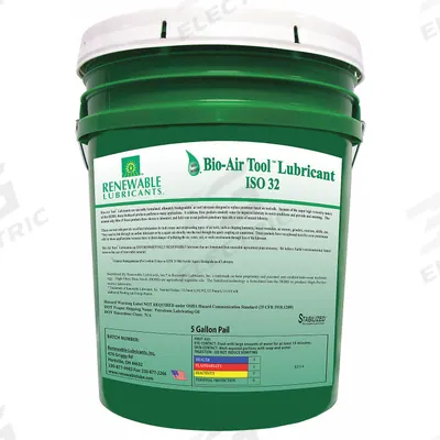 RENEWABLE LUBRICANTS Air Tool Oil: Synthetic, -17°F Min. Op Temp., 250°F Max. Op Temp. - Air Tool Lubricants