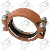 GRUVLOK Clamp Coupling: Bolted, 6 in x 6 in, Ductile Iron, NBR Seal, 300 psi, 12 7/8 in Overall Lg (MPN 0390007631). Key specifications — Brand: GRUVLOK; Maximum Operating Pressure: 300 psi; Fitting Pipe Size: 6 in x 6 in.