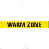 APPROVED VENDOR Barricade Tape with Reel: 1,000 ft Lg, 3 in Wd, Warm Zone Legend, Polyethylene (MPN B3104Y386-200). Key specifications — Tape Message: Warm Zone; Message Color: Black; Brand: APPROVED VENDOR.