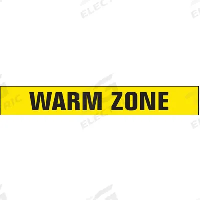 APPROVED VENDOR Barricade Tape with Reel: 1,000 ft Lg, 3 in Wd, Warm Zone Legend - Restricted Access Messaging Barrier Tape