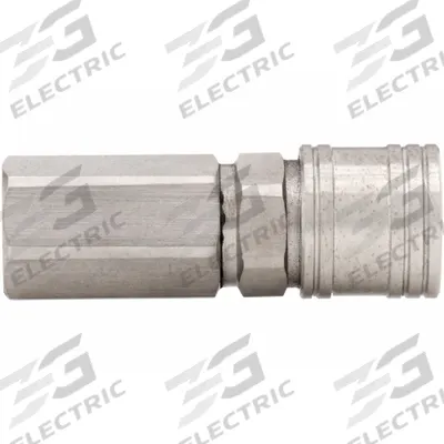 SPEEDAIRE Quick Connect Hose Coupling: 1/4 in Body Size, 1/4 in Hose Fitting Size - Global-Style High-Flow Steel Quick-Connect Air Coupling Bodies