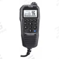 ICOM Speaker Microphone: Fits Icom, For M400BB/M410BB/M424G/M510: M510BB/M605 Series, 240 in Cord (MPN HM195GB 61 EXP). Key specifications — Compatible Radio Series: M510: M510BB; Color: Black; Radio Connector Type: 8-Pin Round Plug; Brand: ICOM; Manufacturer Part Number: HM195GB 61 EXP; Push To Talk: Yes.
