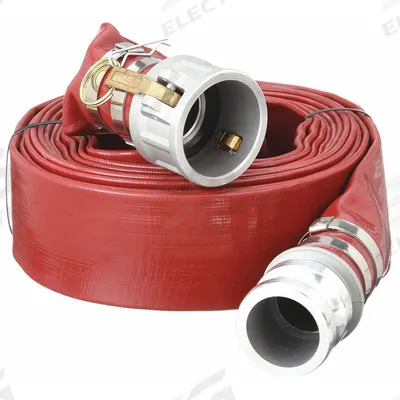 APPROVED VENDOR Water Discharge Hose: 2 in Hose Inside Dia., 25 ft Hose Lg, 150 psi, Red - PVC Water Discharge Hose Assemblies with Synthetic Fabric Reinforcement