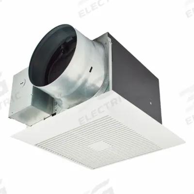 PANASONIC Exhaust Fan: Ceiling, 0.8 sones, 3 Speed - Standard Bathroom Exhaust Fans