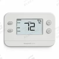 RESIDEO Low Voltage Non-Programmable Digital Thermostat: Heat and Cool, Auto and Manual, Horzontal (MPN TH1320U4002/U). Key specifications — Application: Heat and Cool; Stages: Up to 3 Heat/2 Cool Heat Pump Systems; Up to 2 Heat/2 Cool Conventional Systems; Programming Capability: Not Programmable; Shape: Rectangle; Terminal Designations: K; Temperature Control Range: 50° to 99°F (Cool); Changeover Type: Automatic and Manual.