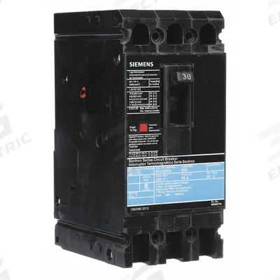 Siemens Molded Case Circuit Breaker: 30 A Amps, 10kA at 240V AC, Fixed, Load Side Lug - ED-Frame Siemens Molded Case Circuit Breakers