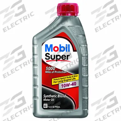 MOBIL Motor Oil: Synthetic Blend, Biodegradable, 1 qt Size, 10W-40 - Gasoline Engine Oil