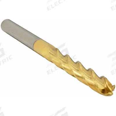 APPROVED VENDOR Ball End Mill: Carbide, TiN Coated, 4 Flute, 1" Mill Dia, 1-1/2" LOC - General Purpose Carbide Ball End Mills