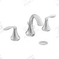 MOEN: Eva, Metal, Chrome Finish, 1.2 gpm Flow Rate, Widespread, Arc, Lever, IPS (MPN TV6420). Key specifications — Brand: MOEN; Series: Eva.