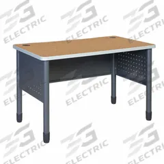 REGENCY Rectangular Office Desk: Laminate, Oak, 0 Pedestals, 0 Drawers, 48 in Overall Wd, Gray Frame (MPN 66120TDMO). Key specifications — Desktop Material: Laminate; Includes Modesty Panel: Yes; Kit Product Type: Rectangular Office Desk; Desktop Color: Oak; Brand: REGENCY; Frame Color: Gray; Frame Material: Steel; Product Type: Rectangular Office Desk.