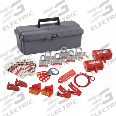 CONDOR Portable Lockout Kit: Keyed Different Padlocks, Plug Encasing Lockout - Portable General Lockout Kits