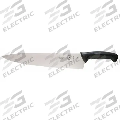 MERCER CUTLERY Chef Knife: Sharp Edge, 12 in Overall Lg, Steel Blade, Black Handle, Stamped - Chef's Knives