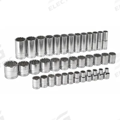 GEARWRENCH Socket Set: 1/2 in Drive, 6-Point, SAE - SAE Socket Sets with Drive Tools